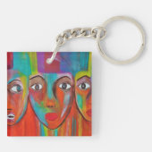 Porte-clés Porte - clé acrylique pour peinture à l'huile pour (Dos)