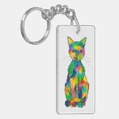 Porte-clés Porte - clé acrylique Rainbow Cat (Devant gauche)