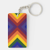 Porte-clés Porte - clé acrylique Rainbow Chevrons (Dos)