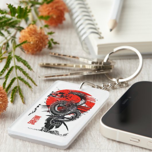 Porte-clés Porte - clé acrylique, Rectangle (double face) (Devant droit)