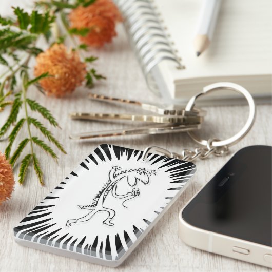 Porte-clés Porte - clé acrylique, Rectangle (double face) (Devant droit)