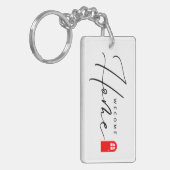 Porte-clés Porte - clé acrylique, Rectangle (double face) (Devant gauche)