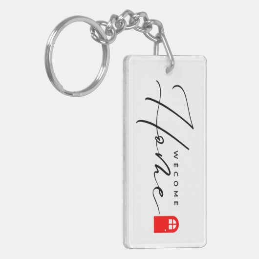 Porte-clés Porte - clé acrylique, Rectangle (double face) (Devant gauche)