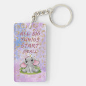 Porte-clés Porte - clé acrylique, Rectangle (double face) (Dos)