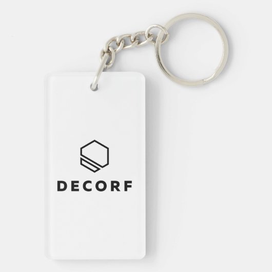 Porte-clés Porte - clé acrylique, rectangle (rectangle recto- (Dos)