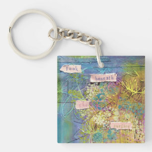 Porte-clés Porte - clé acrylique - regardez sous la surface