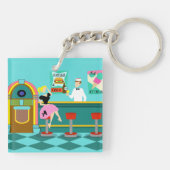 Porte-clés Porte - clé acrylique Retro Soda Fountain (Dos)