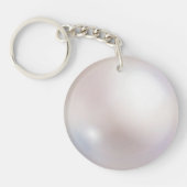 Porte-clés Porte - clé acrylique rond imprimé Faux Pearl (Devant)