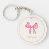 Porte-clés Porte - clé acrylique rose Coquette Bow (Devant)