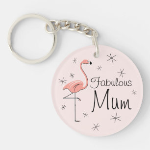 Porte-clés Porte - clé acrylique rose "de maman fabuleuse" d
