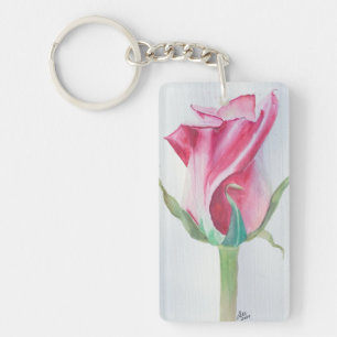 Porte-clés Porte - clé acrylique rose, (double face)