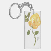 Porte-clés Porte - clé acrylique rose jaune (Devant gauche)
