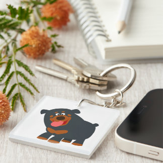 Porte-clés Porte - clé acrylique Rottweiler joli dessin