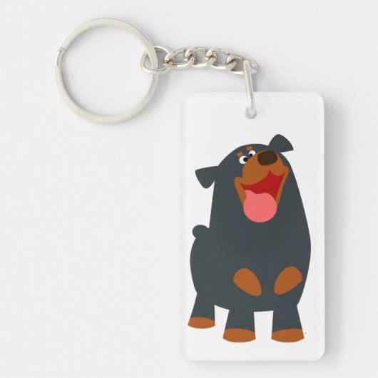 Porte-clés Porte - clé acrylique Rottweiler mignon (Devant)