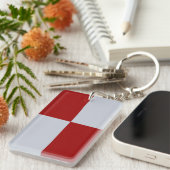 Porte-clés Porte - clé acrylique rouge et gris (Devant droit)