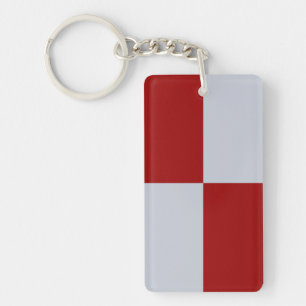 Porte-clés Porte - clé acrylique rouge et gris