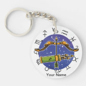 Porte-clés Porte - clé acrylique Sagittarius & Aries (Devant)