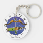 Porte-clés Porte - clé acrylique Sagittarius & Leo Zodiac (Dos)