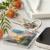 Porte-clés Porte - clé acrylique Seas Day Inspirational Citat (Devant Droit)