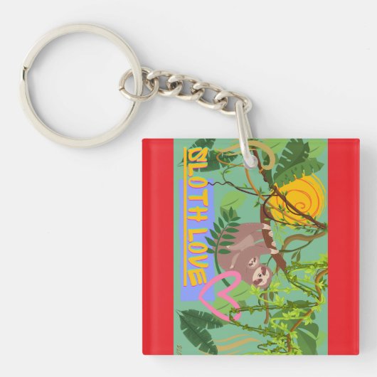 Porte-clés Porte - clé acrylique Sloth Loth, Faune (Devant)
