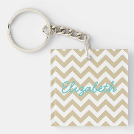 Porte-clés Porte - clé acrylique tendance Chevron (Devant)