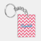 Porte-clés Porte - clé acrylique tendance Chevron (Devant gauche)