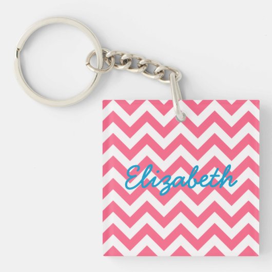 Porte-clés Porte - clé acrylique tendance Chevron (Devant)