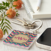 Porte-clés Porte - clé acrylique Tropical Zigzag (Devant Droit)