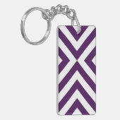 Porte-clés Porte - clé acrylique violet et blanc (Devant gauche)