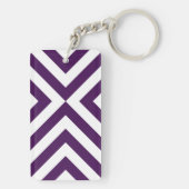 Porte-clés Porte - clé acrylique violet et blanc (Dos)