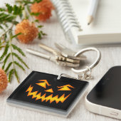 Porte-clés Porte - clé acrylique visage de Jack-o'-lantern ef (Devant Droit)