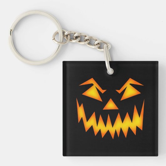 Porte-clés Porte - clé acrylique visage de Jack-o'-lantern ef (Devant)