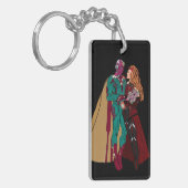 Porte-clés Porte - clé acrylique WANDAVISION, Rectangle (Devant gauche)