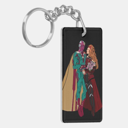 Porte-clés Porte - clé acrylique WANDAVISION, Rectangle (Devant gauche)