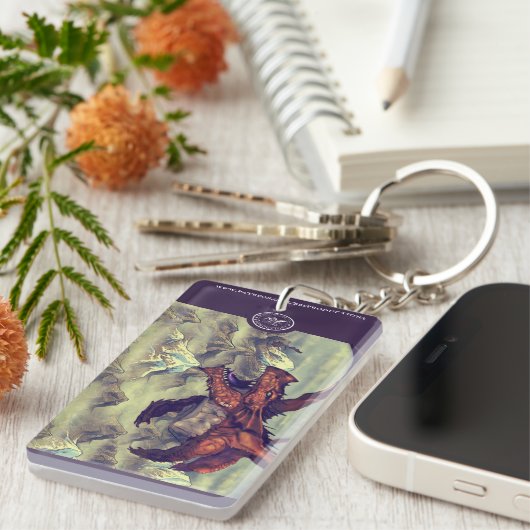 Porte-clés Porte - clé acrylique Wyrm et Wold art (Devant droit)