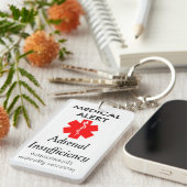 Porte-clés porte - clé adrénal d'insuffisance (Devant droit)