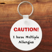 Porte-clés Porte - clé Allergies multiples (Recto)