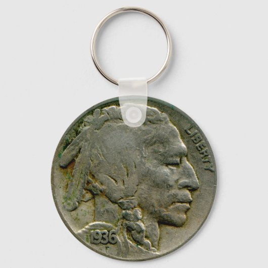 Porte-clés porte - clé américain de têtes de nickel "Buffalo" (Recto)