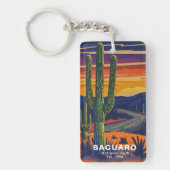 Porte-clés Porte - clé américain, Parcs nationaux rétro (Devant)