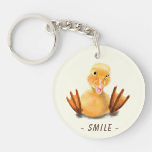 Porte-clés Porte - clé amusant avec canard Jaune - Smlie