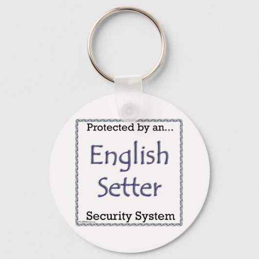 Porte-clés Porte - clé anglais Setter Security System (Recto)