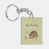 Porte-clés Porte - clé angulé personnalisable de tortue (2 (Devant gauche)