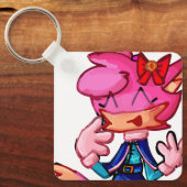 Porte-clés Porte - clé animal Anthro rose (Recto)