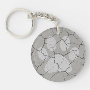 Porte-clés Porte - clé animal gris gris criqué d'empreinte