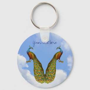 Porte-clés Porte - clé animal Peacocks Blue Sky