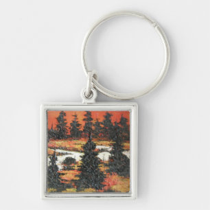 Porte-clés Porte - clé Ann Hayes Peinture Arbre Delight