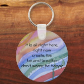 Porte-clés porte - clé aquarelle "en ce moment" (Recto)