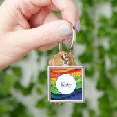 Porte-clés Porte - clé arc-en-ciel (main)