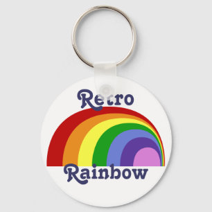 Porte-clés Porte - clé arc-en-ciel rétro