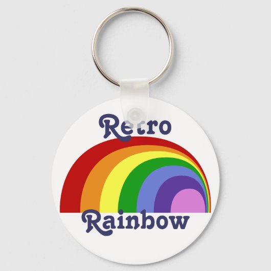 Porte-clés Porte - clé arc-en-ciel rétro (Recto)